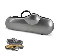 WUQIMUSC Custodia per sassofono contralto in fibra di carbonio composita, leggera, resistente e impermeabile, custodia protettiva rigida per sassofono contralto con comoda tracolla e interno felpato