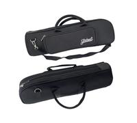 WUQIMUSC Custodia per tromba, resistente e leggera, in tessuto Oxford 1200D, con comoda tracolla e manico in pelle, facile da trasportare, 0,71 kg (nero)