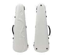 WUQIMUSC Custodia per violino 4/4 Full Size Hard Shell Impermeabile Violino Box Surface Texture Design Custodia da viaggio, bianco, #White, Cinturino posteriore