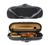 WUQIMUSC Custodia per violino 4/4 full size leggera Oxford custodia durevole e resistente ai graffi con cinghie zaino Violino da viaggio per studenti, adulti, colore nero