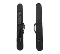 WUQIMUSC Custodia verticale per archetto per contrabbasso per 2 pezzi in stile tedesco/francese, leggera e robusta, con tracolla (nero)