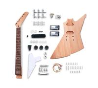 WUQIMUSC Kit chitarra costruire la propria chitarra elettrica corpo in mogano collo 22 tasti 62,9 cm per fai da te