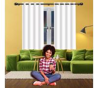 WUQINC Tende Oscuranti 1 Pezzi 270 x 220 cm Tenda Termica Isolante Freddo con Occhielli Tende per Salotto Eleganti Moderne per Camera da Letto e Soggiorno, Bianco