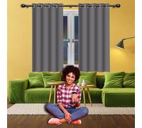 WUQINC Tende Oscuranti 1 Pezzi 390 x 235 cm Tenda Termica Isolante Freddo con Occhielli Tende per Salotto Eleganti Moderne per Camera da Letto e Soggiorno, Grigio Chiaro