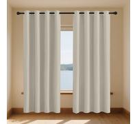 WUQINC Tende Soggiorno Oscuranti 148 x 174 cm Antirumore/Porta Finestra Casa/Vari Colori Tende Cameretta Bambini per Il Soggiorno e La Camera, Beige