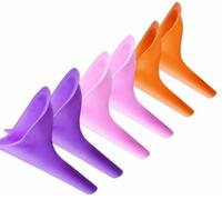 wuqyehr 6 orinatoio da donna, riutilizzabile, in silicone | Aiuto portatile per pipì per viaggi, campeggio, festival e attività all'aperto, 3 colori (viola, rosso, arancione)
