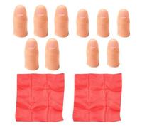 wuqyehr Set di trucchi magici da 12 pezzi con punte per i pollici e fazzoletti di seta, accessori per trucchi per dimostrazioni magiche, include dimensioni grandi e piccole