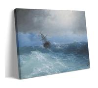 WurBu Ivan Aivazovsky Painter Works"Gathering Storm(1899) - Poster con stampa estetica artistica da parete, su tela, idea regalo, decorazione moderna per camera da letto, 20 x 30 cm