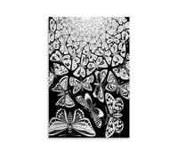 WurBu M.C. Escher Painter - Poster stampato con farfalle, decorazione per la casa, da appendere alla parete, per camera da letto, 30 x 45 cm