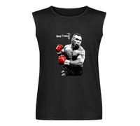 WURHDKI Mike Tyson Vest Tank T-Shirt Men's Black Unisex Sleeveless Tops Tee S