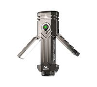 Wurkkos HD02 Torcia LED 3200LM, Ricaricabile USB-C 5000mAh, 4 in 1 con Faro, UV 365nm, Laterale Pieghevole, Impermeabile IPX6, per Campeggio, Escursionismo e Outdoor