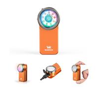 Wurkkos HD03 Mini Torcia Compatta a Clip, 680 Lumen Torcia Led Ricaricabile, 3 Modalità di illuminazione spot, flood e RGB,IPX6 Impermeabile per Campeggio Escursionismo e Alpinismo - Orange
