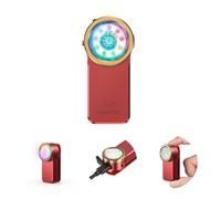 Wurkkos HD03 Mini Torcia Compatta a Clip, 680 Lumen Torcia Led Ricaricabile, 3 Modalità di illuminazione spot, flood e RGB,IPX6 Impermeabile per Campeggio Escursionismo e Alpinismo - Red