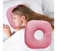Wuronsa Cuscino per piercing all'orecchio per chi dorme di lato, cuscino con foro per l'orecchio per CNH e dolore all'orecchio, infiammazione dell'orecchio, piaghe da decubito, cuscino laterale a