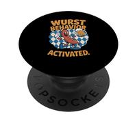 Wurst Behavior Activated Beer Oktoberfest Sausage Funny PopSockets PopGrip Adesivo