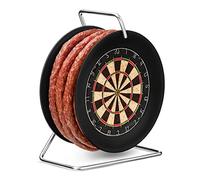 WURSTBARON® Avvolgicavo con salsiccia, design a bersaglio freccette, 3,5 m di salsiccia di Cracovia, alta qualità e gusto affumicato, regalo divertente, 240 g
