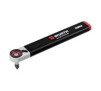 WURTH Chiave a cricchetto con azionamento da 1/4", caricatore integrato a 6 bit, chiave reversibile con testa girevole manuale, chiave extra piatta, chiave a cricchetto, serie limitata,