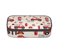 WURTON Piccoli ragazzi e ragazze in vigili del fuoco stampa astuccio forniture,Multipurpose,Cosmetic Storage Bag Pencil Case Organizer