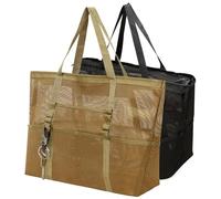 Wusboo Borsa Mare in Rete Donna Grande, Borsa da Spiaggia con Tasche Interna Impermeabile con Cerniera, Borse Mare Donna Capiente per Viaggi, Palestra e Uso Quotidiano