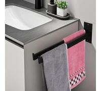 Wusboo Porta Asciugamani Bagno Adesivo, Portasciugamani Senza Fori in Acciaio Inossidabile, Installazione Adesiva o con Viti, Doppia Barra con Design Anti-Caduta, Portasciugamani Adesivo per Bagno