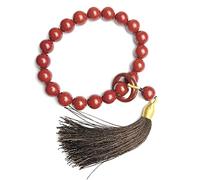 WUSHADEHANS Bracciale di Cristallo, Bracciale al Quarzo cinabro naturaleBracciale for Pietra preziosa ReikiBracciale in Cristallo Pietra Talismano(Red-12mm)