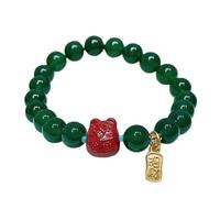 WUSHADEHANS Bracciale di Cristallo, Bracciale amuleto di Coniglio Multi-Gemma in Cristallo Portafortuna con Ciondolo al Quarzo Talismano(Tiger)