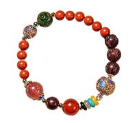 WUSHADEHANS Bracciale di Cristallo, Quarzo for Il bilanciamento di più Gemme Bracciale con Perline Cristallo Pietra Talismano Meditazione(Turquoise)