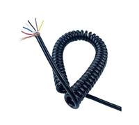 WUSHADEHANS Cavo a Spirale telescopico, Filo a Spirale schermato antitrazione a 6 Anime da 0,5 mm Quadrato, Filo for Molle(Stretch 16 Meter)