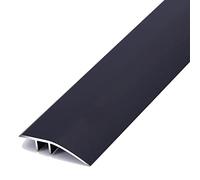 WUSHADEHANS Strisce di Transizione del Pavimento, Striscia di Transizione for soglia del Pavimento, Angoli in Metallo, Finiture for Moquette dal Legno alle Piastrelle(Black)