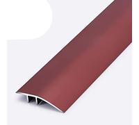 WUSHADEHANS Strisce di Transizione del Pavimento, Striscia di Transizione for soglia del Pavimento, Angoli in Metallo, Finiture for Moquette dal Legno alle Piastrelle(Dark Red)