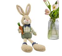 Wusideday Coniglietto Peluche Pasquale con Gambe Lunghe, Abbracciabile Divertente A Gambe Lunghe Decorazione Pasquale, Figura Coniglietto Piedi, Statuine di Conigli Peluche