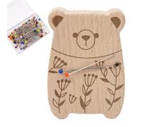 Wusideday Cuscino Magnetico per Spilli - Cuscino Magnetico per Aghi da Cucito A di Animale in Legno - con Cento Spilli Organizzatore A di Animale per Sartoria Creazione di Abiti Trapuntatura