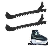 WUSJCOF 1 paio di protezioni regolabili, accessori di protezione per pattini da pattinaggio artistico e da hockey su ghiaccio, per bambini e adulti, ideali per pattini ghiaccio bambino (scuro)