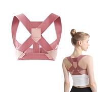 WUSJCOF 1 PCS Correttore Posturale, Fascia Posturale Spalle e Schiena Regolabile Traspirante Busto Correttore Posturale Prevenzione del Dolore Correttore Posturale Spalle Schiena (M rosa)