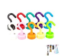 WUSJCOF 10 Pezzi Mini Magneti Potenti con Gancio, Eleganti Ganci Magnetici al Neodimio per Ufficio, Aula, Nave da Crociera, Cucina e Frigorifero
