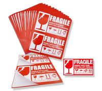 WUSJCOF 120 pezzi Adesivi Autoadesivi, Maneggiare con Cura, Grazie, Fragile Avvertenza, Etichette di Spedizione per Imballaggio, Pacchi, Scatole e Nastro Personalizzato (5 x 9 cm)