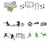 WUSJCOF 16 Pezzi Decorazioni Torta Calcio Compleanno Bambino Cake Topper Accessori Regali per Torte