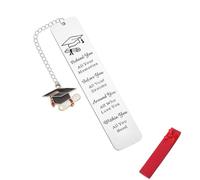 WUSJCOF 1PCS Segnalibro Laurea Metallo, Regalo Laurea Donna Uomo Ragazza, Segnalibri Particolari Regalo Amica Natale Laurea Compleanno,Con scatola regalo