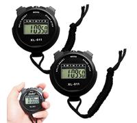 WUSJCOF 2 Cronometri Facili da Avviare, Arrestare e Resettare Possono Essere Accesi e Spenti Ampio Display a Riga Singola Resistente agli Spruzzi Sport, Hobby, Tempo Libero Adatto ai Bambini