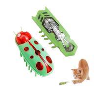 WUSJCOF 2 Giocattoli Interattivi per Gatti-giocattolo elettrico a forma di coccinella che si muove automaticamente per gatti da interno,Giocattolo di Addestramento per Gatti con Esercizi di Caccia