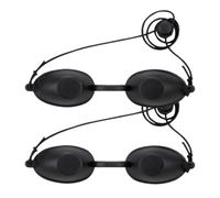 WUSJCOF 2 PCS Occhiali Protettivi UV per Solarium, Occhiali di Protezione per Lampada a Luce Rossa, Occhiali di Protezione Laser, Occhiali da Sole UV, Protezione Occhi per Solarium (Nero)