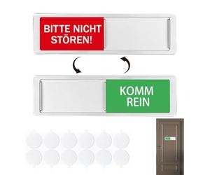WUSJCOF 2 Pz. Non disturbare, per favore entra, Segnaletica Scorrevole Autoiscrizione per Porta e Ufficio Con magneti e adesivi (FB Tedesco)