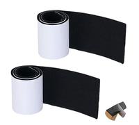 WUSJCOF 2 rotoli di feltrini autoadesivi, strisce di feltro resistenti per sedie e piedini di mobili, tagliabili in qualsiasi forma, cuscinetti per mobili (100 x 2 x 0,5 cm) (nero)