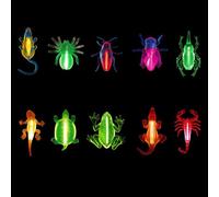 WUSJCOF 20PCS Fluo Party Kit,per Comleanno Feste Carnevale Capodanno Pasqua, Plastica Insetti Realistici e Farfalla Ragno Bat per Bambini per l'educazione Halloween Giocattoli bomboniere di carnevale
