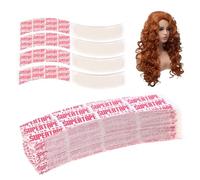 WUSJCOF 30 Pezzi Extra Forte Invisibile Doppio Adesivo Nastro Biadesivo per Extension Capelli Colla Nastro, Patch Cutanea Capelli, (7.6 x 2.2 cm, Bianco)