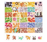 WUSJCOF 30 pezzi Puzzle 3D Animali della Giungla, Giochi Educativi, Regalo Bambino Bambina, Giocattoli per Bambini, 3D Puzzle Giochi Creativi, Regali Compleanno Natale, Puzzle 3D, Regalini Natale