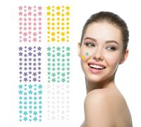 WUSJCOF 480 pezzi Cerotti Brufoli Invisibili e Naturali, Hydrocolloid Patch 2 in 1 Giorno e Notte, Pimple Patch Acne Patch Impermeabile e Traspirante (Forma a Stella)