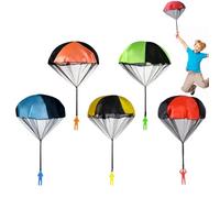 WUSJCOF 5 pezzi Giocattoli per Paracadutisti per Bambini, Giocattolo di Volo All'Aperto Emozionante, paracadute gioco per bambini, paracadute ludico, per Bambini e Adulti