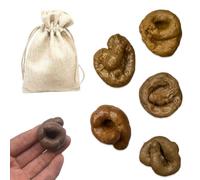 WUSJCOF 5pcs Feci Finte Scherzo Divertente Giocattoli Tricky con Sacchetto a Coulisse per Halloween e Pesce d'Aprile (Feci Grandi Realistiche)