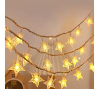 WUSJCOF 6m Stringa Luci Led, Catena Luminosa 40 LED, Rame filo Ghirlanda Catena Luminose Lucine Fata Luci Decorazioni per Natalizie, Matrimonio, Giardino (Caldo)